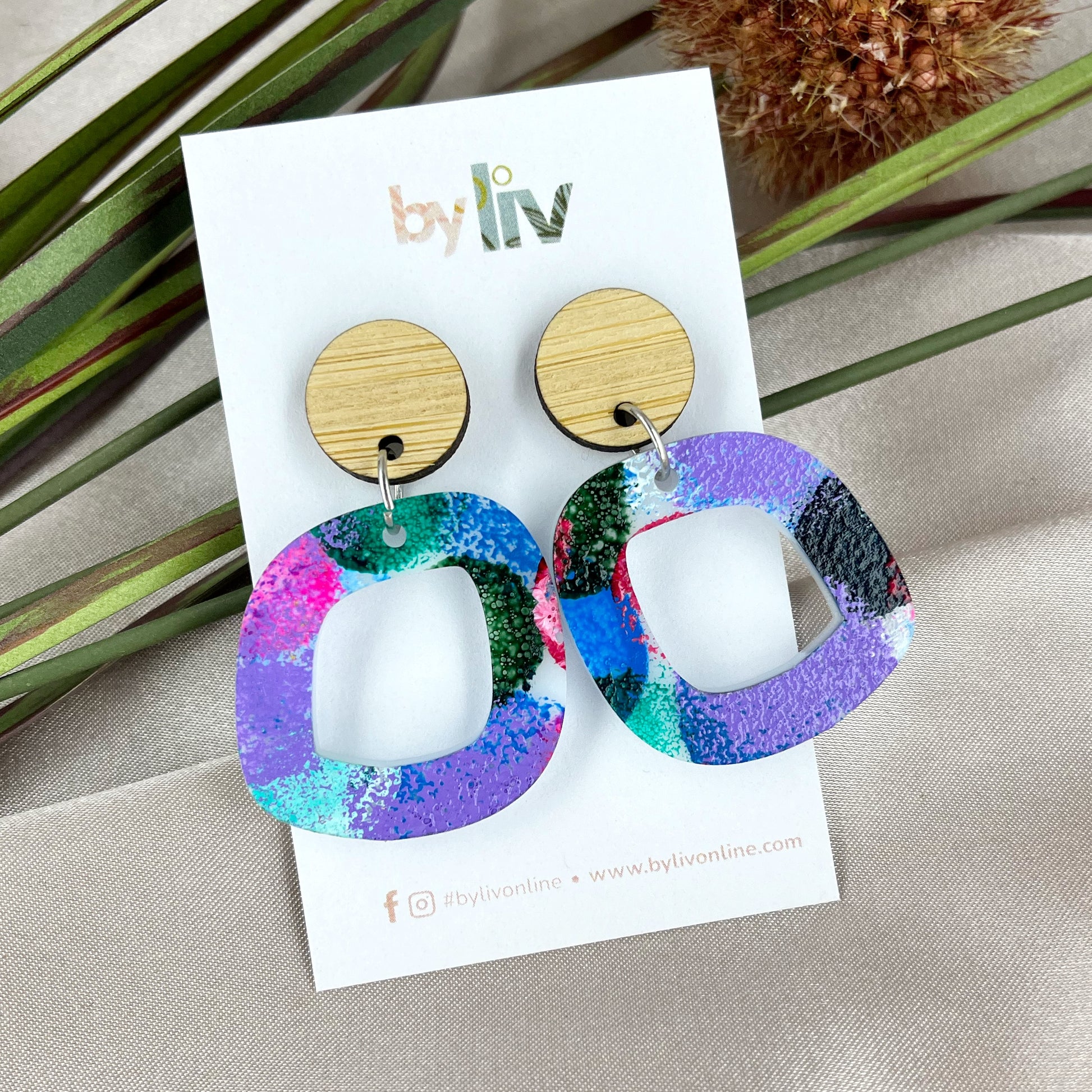Confetti Joy – Petite Abstract Dangle Earrings