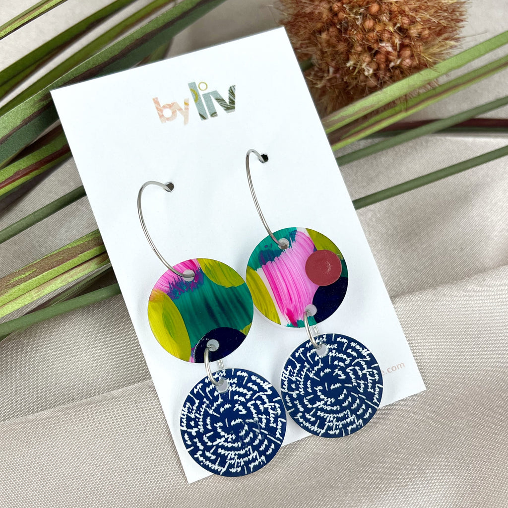 Playful Pulse – Affirmation Dangle Earrings