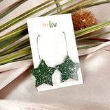 CHOOSE YOUR COLOUR: Large Star Hoop Earrings
