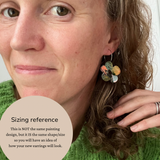 Spring Meadows - Daisy Hoop Earrings