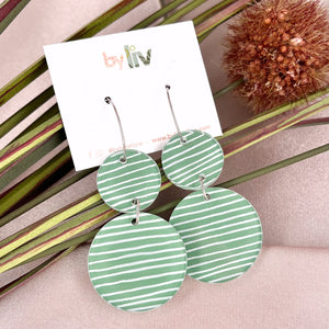 Sage Green Hoop Earrings