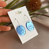 CHOOSE YOUR COLOUR: Lotus flower mirror hoops