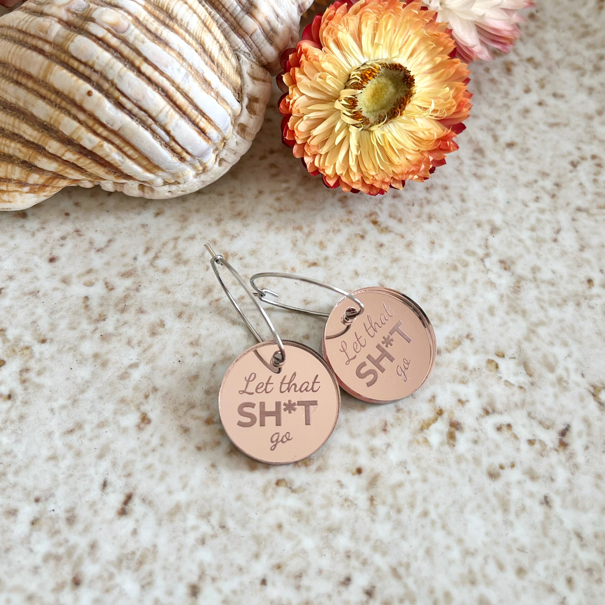 Let that SH*T Go Earrings – The Unfiltered Collection