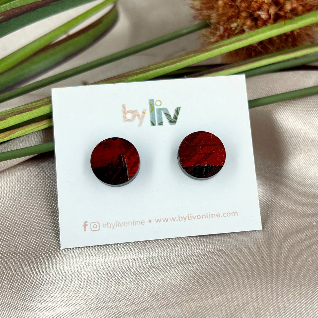 Ember Flame Stud Earrings