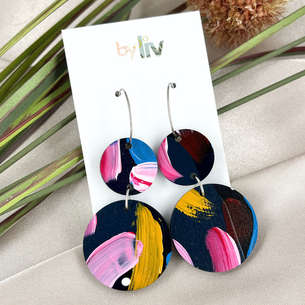 Bold Intentions – Double Drop Hoop Earrings