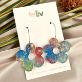 Spring Meadows - Daisy Hoop Earrings