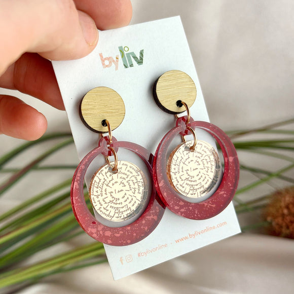 Red Blush -Affirmation Dangle Earrings
