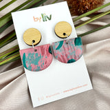 Rose Gems - Scallop Dangle Earrings