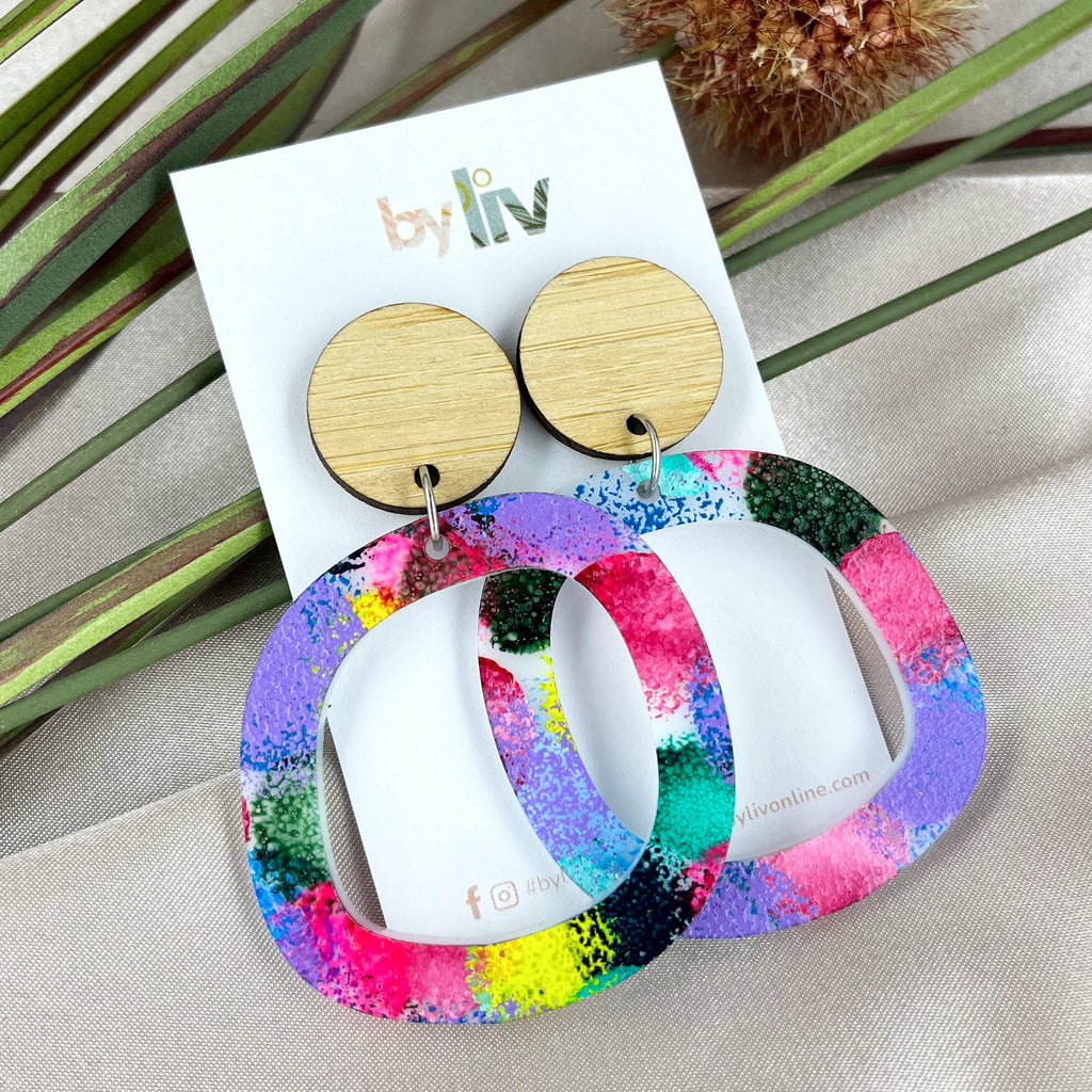 Confetti Joy – Abstract Dangle Earrings