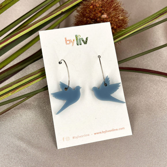 Bluebird Hoop Earrings - Small