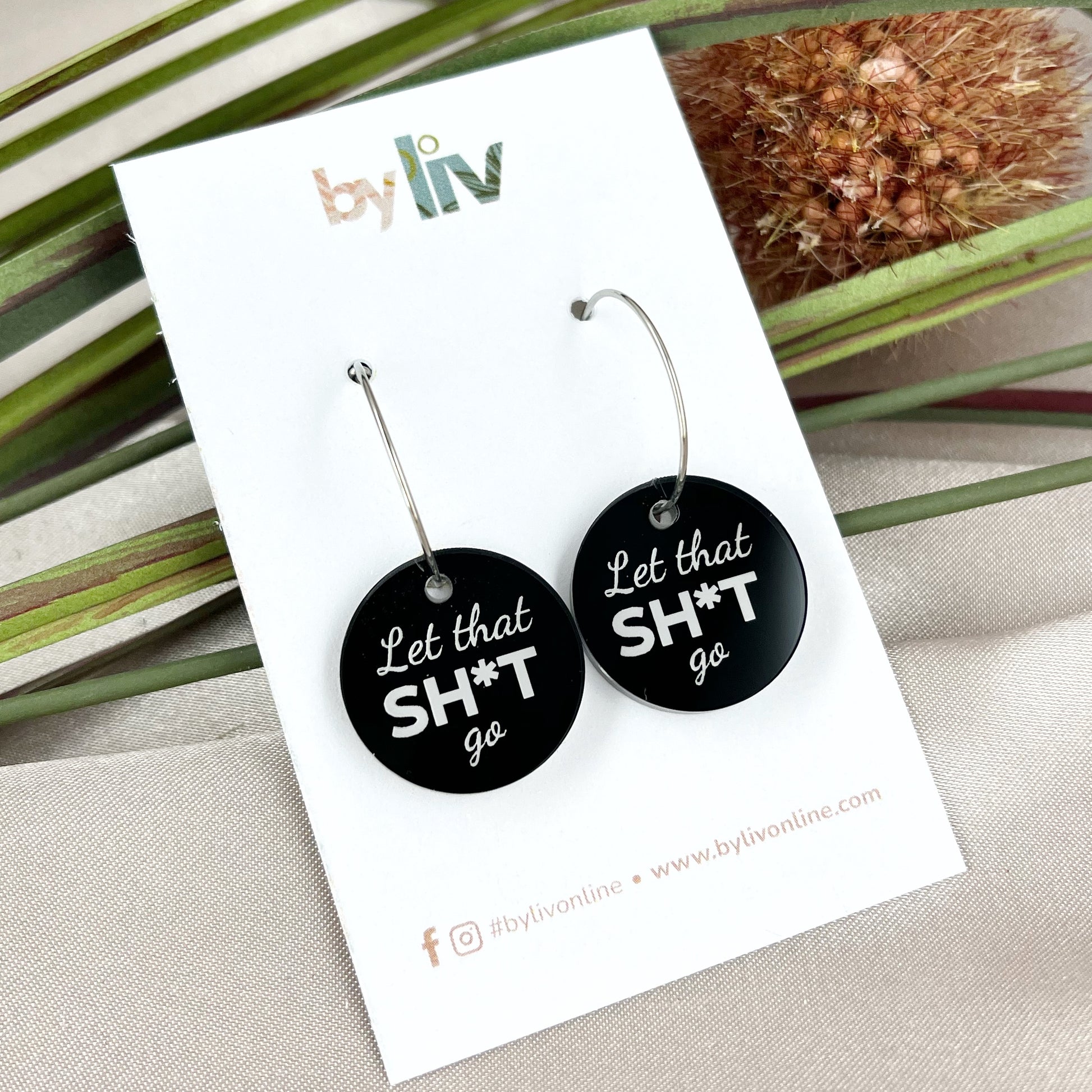 Let that SH*T Go Earrings – The Unfiltered Collection