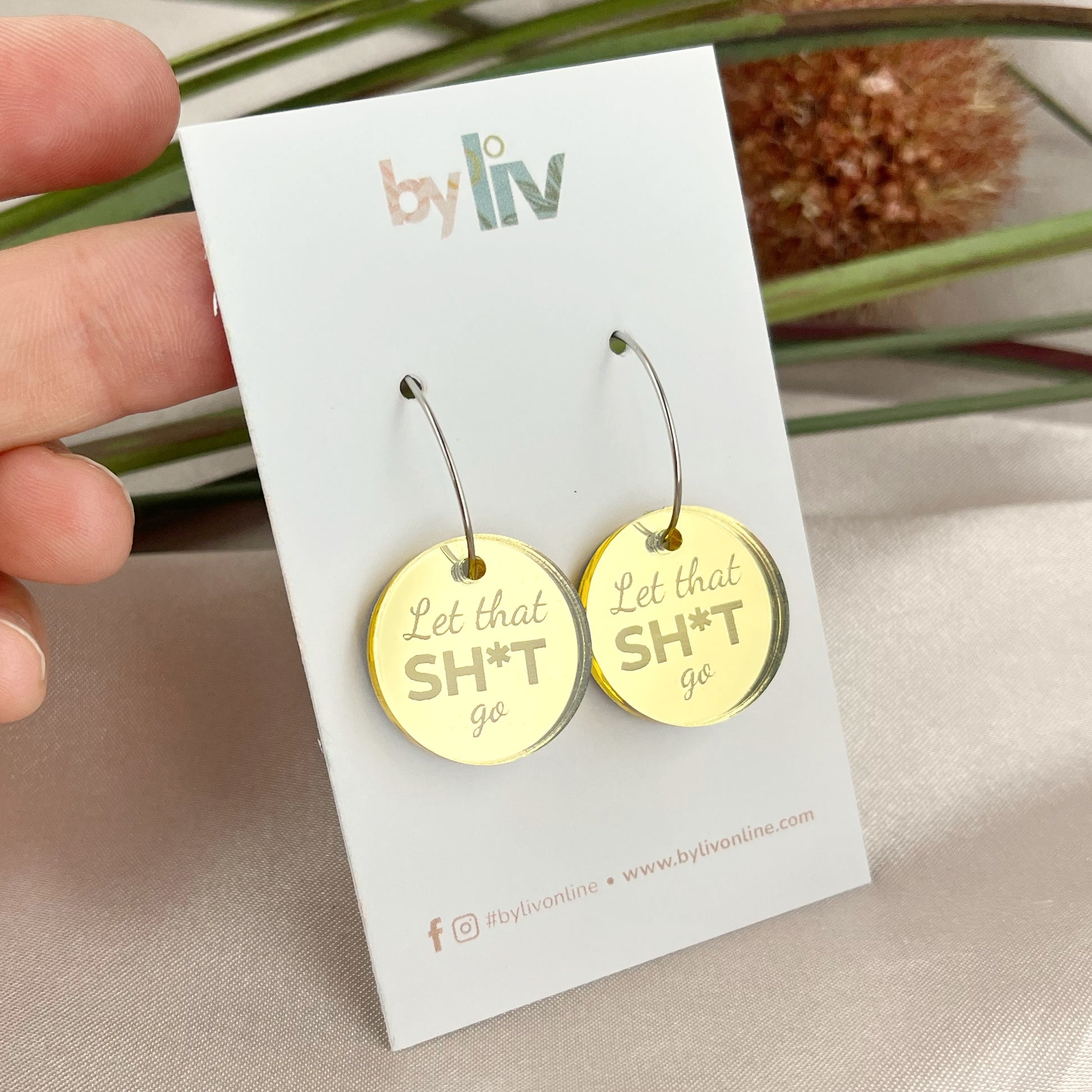 Let that SH*T Go Earrings – The Unfiltered Collection