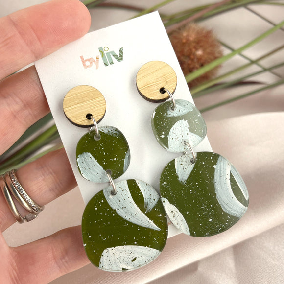 Olive Delights - Triple Drop Dangles