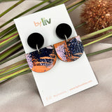 Autumn Flame - Scallop Dangle Earrings