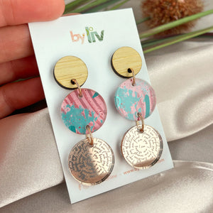 Rose Gems -Affirmation Dangle Earrings