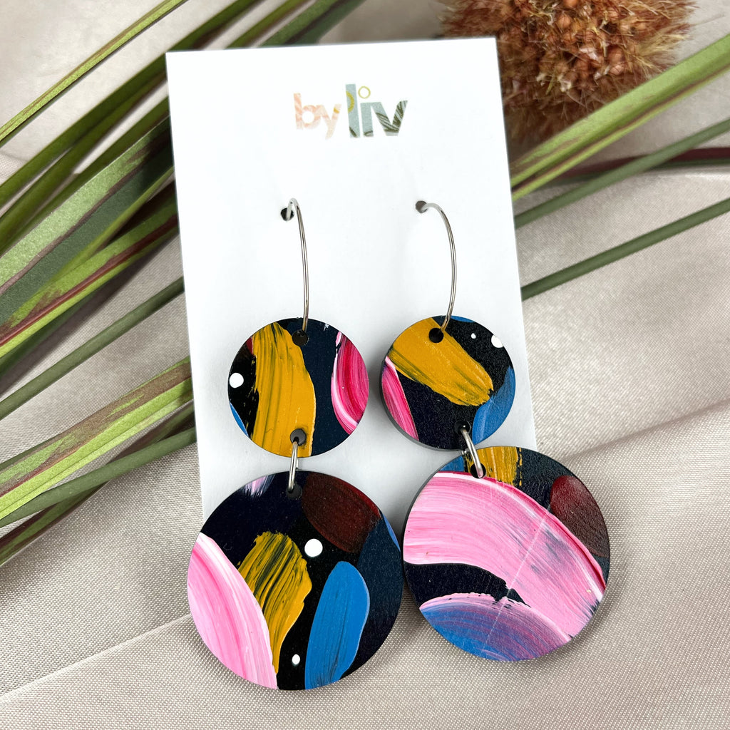 Bold Intentions – Double Drop Hoop Earrings