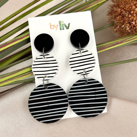Monochrome Dangle Earrings