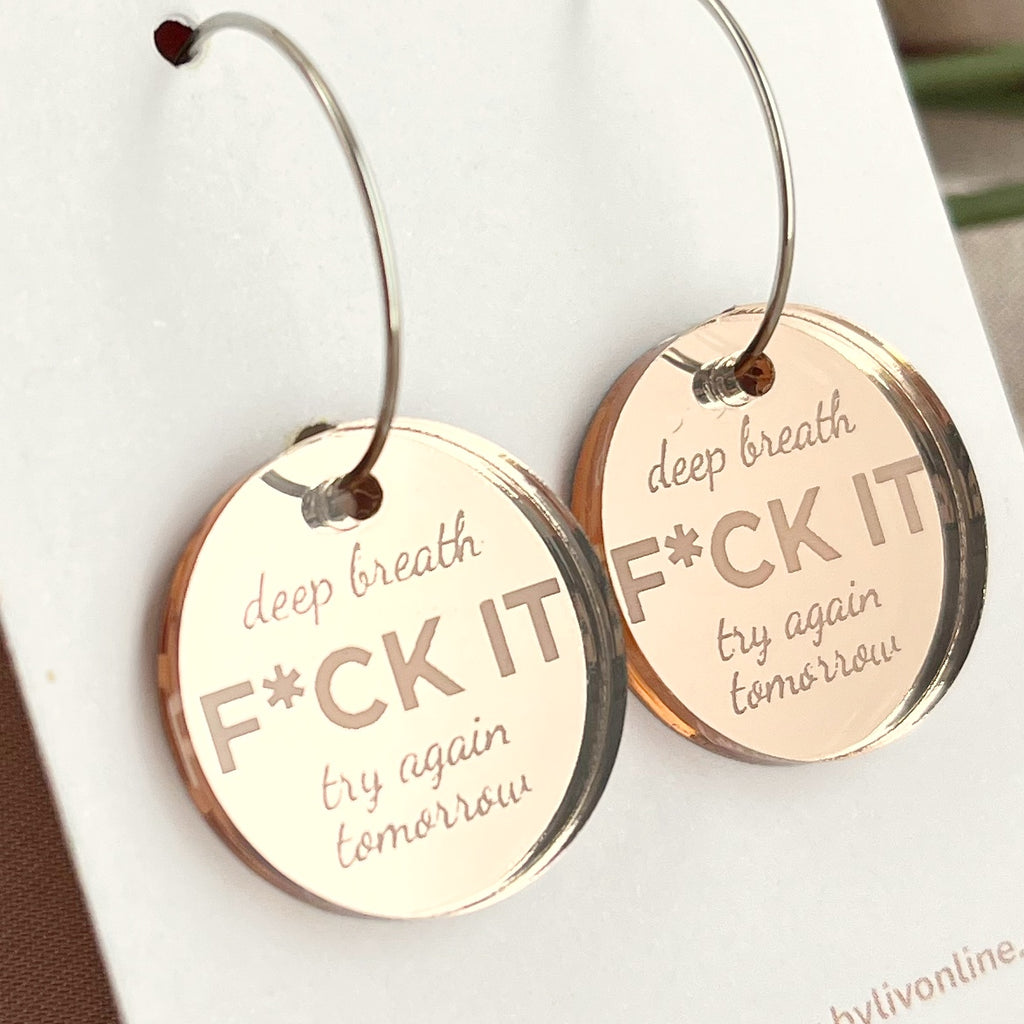 F*CK IT Earrings – The Unfiltered Collection