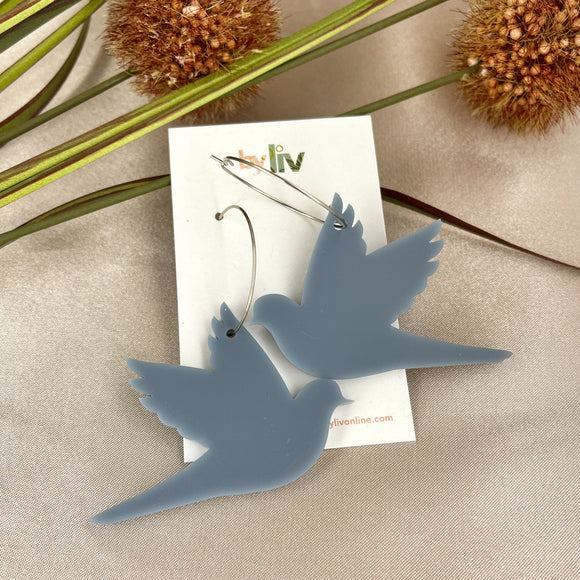 Bluebird Hoop Earrings - Statement