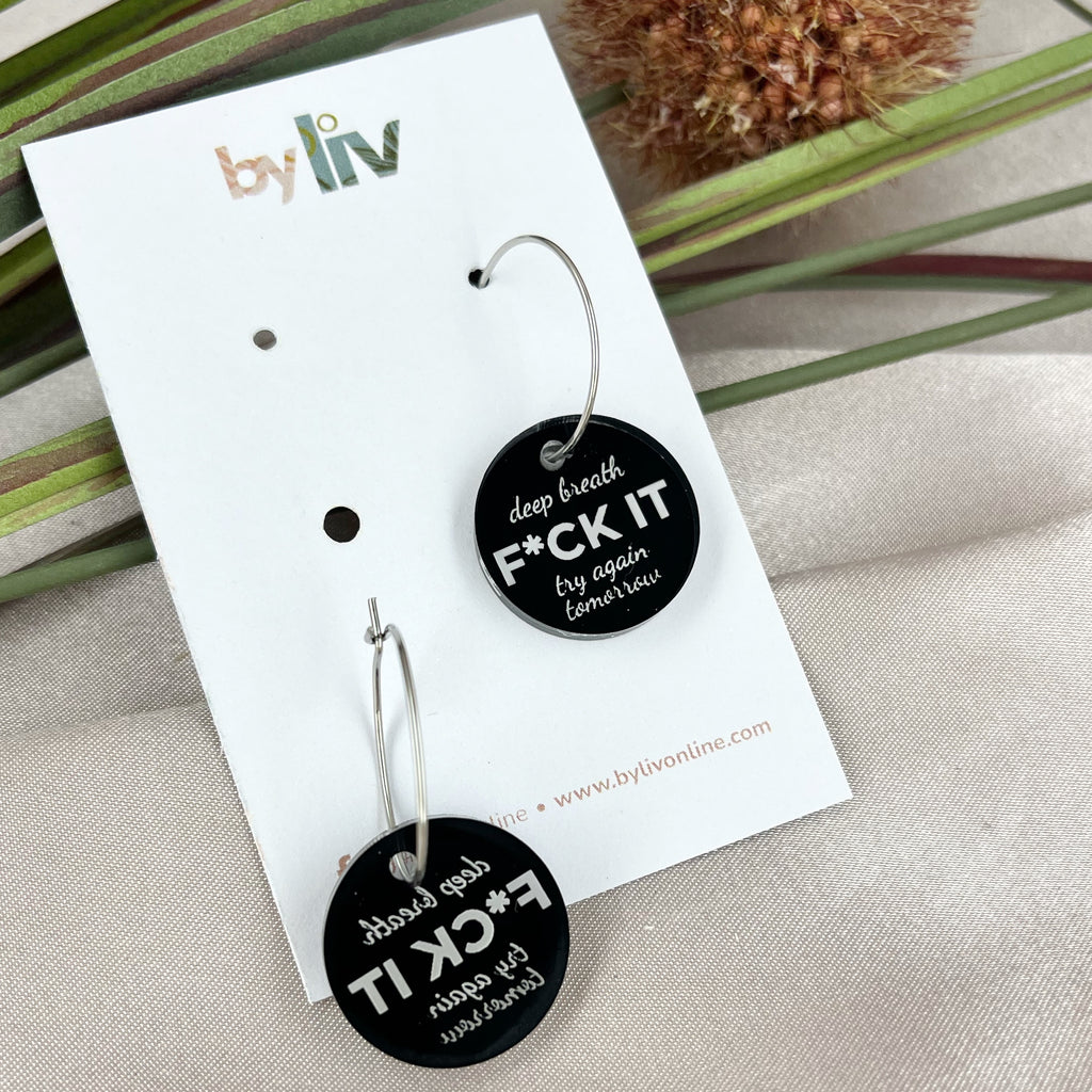 Let that SH*T Go Earrings – The Unfiltered Collection