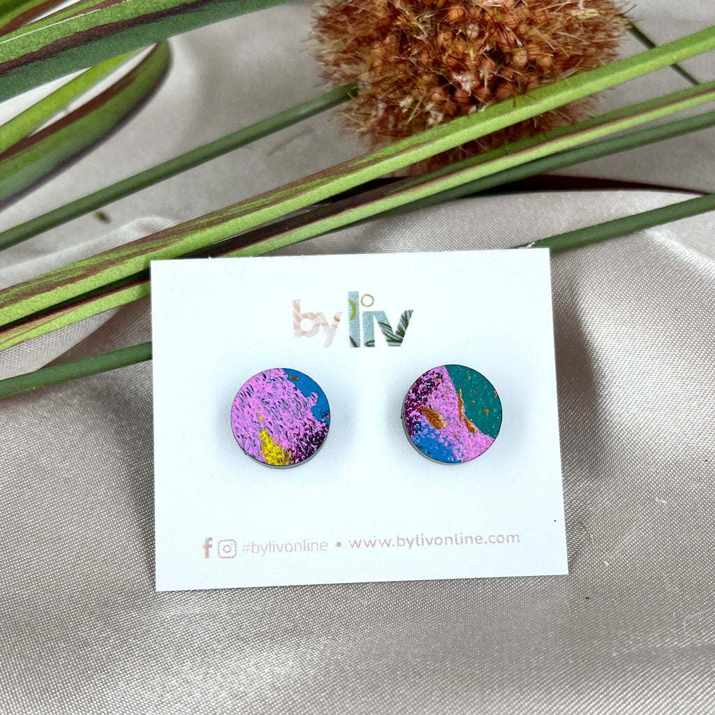 Electric Bloom Stud Earrings