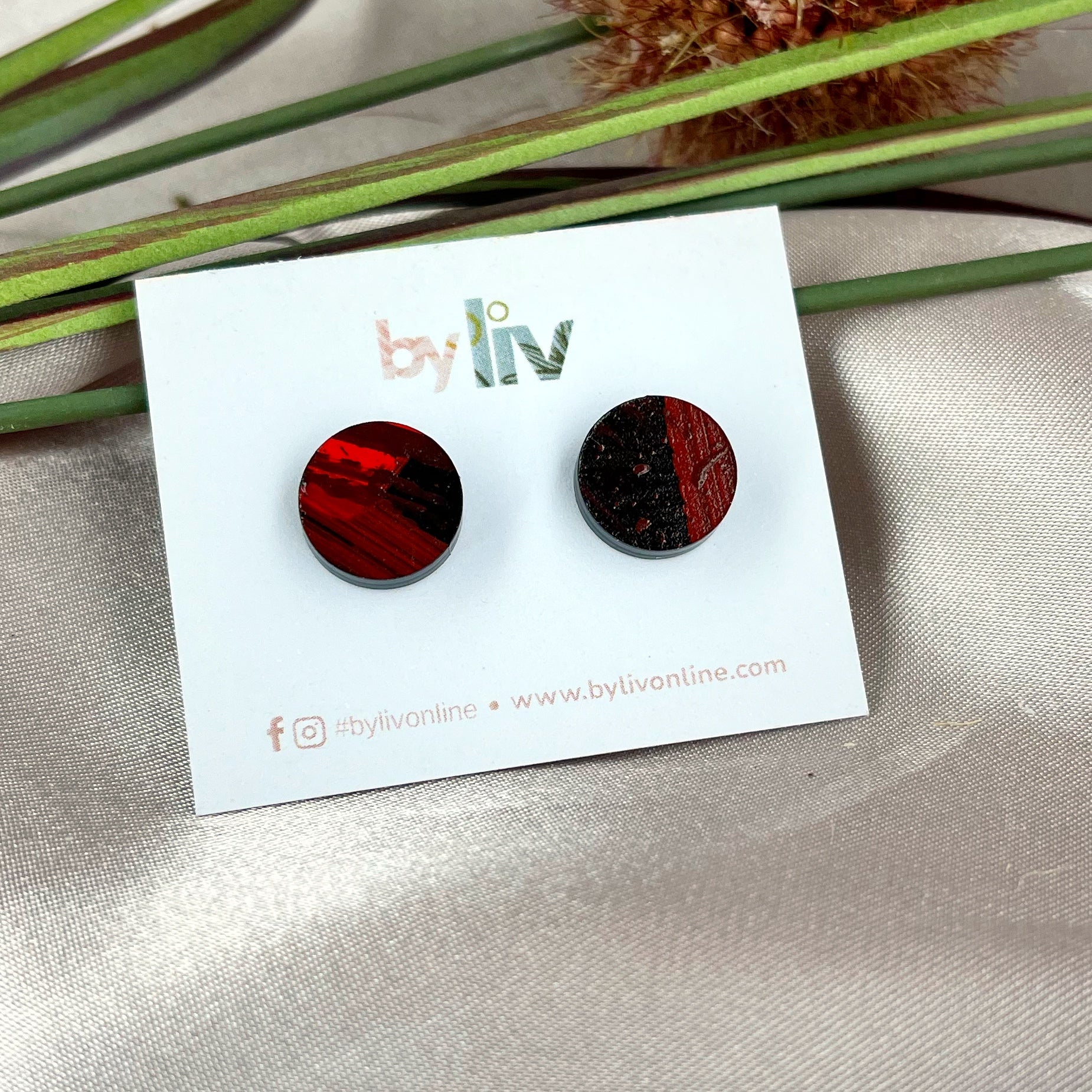 Ember Flame Stud Earrings