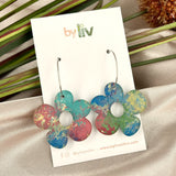 Spring Meadows - Daisy Hoop Earrings