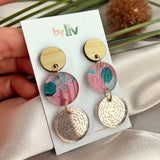 Rose Gems -Affirmation Dangle Earrings