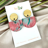 Rose Gems - Scallop Dangle Earrings