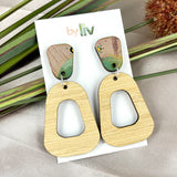 Blush Blooms with Bamboo - Long Dangle Earring