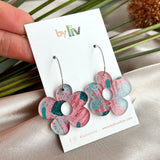 Rose Gems - Daisy Hoop Earrings