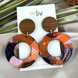 Autumn Flame - Statement Dangle Earring