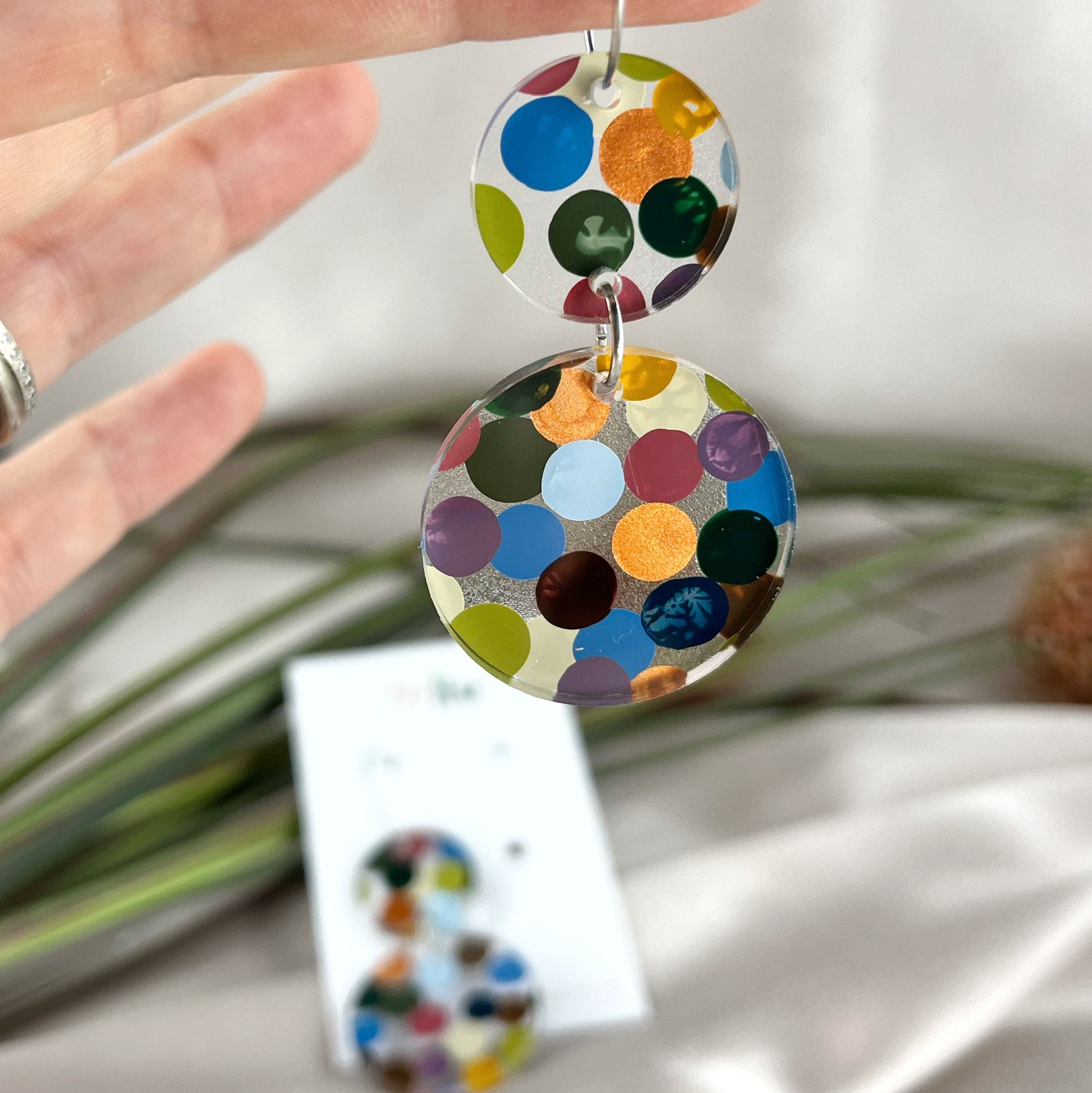 Confetti Days – Double Drop Hoop Earrings