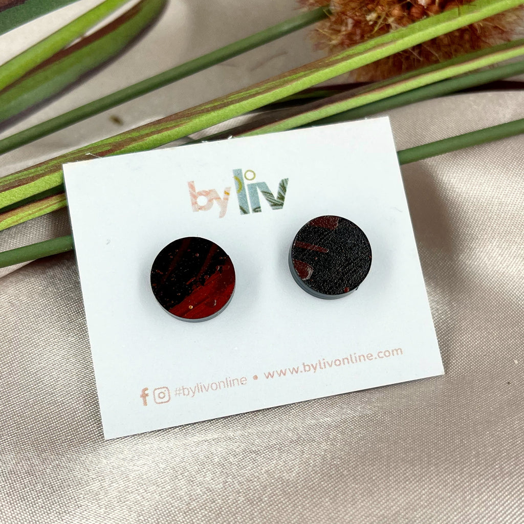 Ember Flame Stud Earrings
