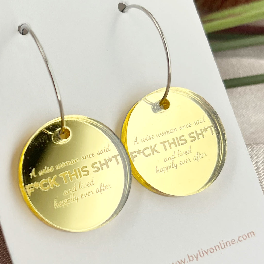 FCK THIS SHT Earrings – The Unfiltered Collection