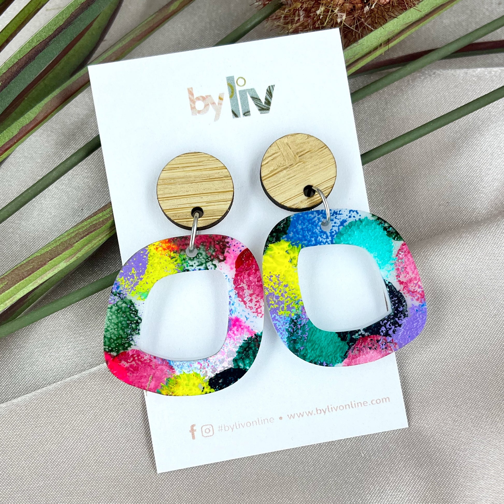 Confetti Joy – Petite Abstract Dangle Earrings