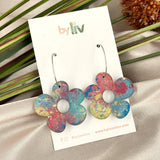 Spring Meadows - Daisy Hoop Earrings