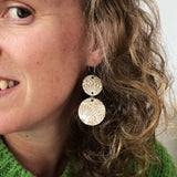 CHOOSE YOUR COLOUR: Daisy double hoop earrings
