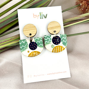 Rustic delights - Scallop Dangle Earrings