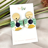 Rustic delights - Scallop Dangle Earrings
