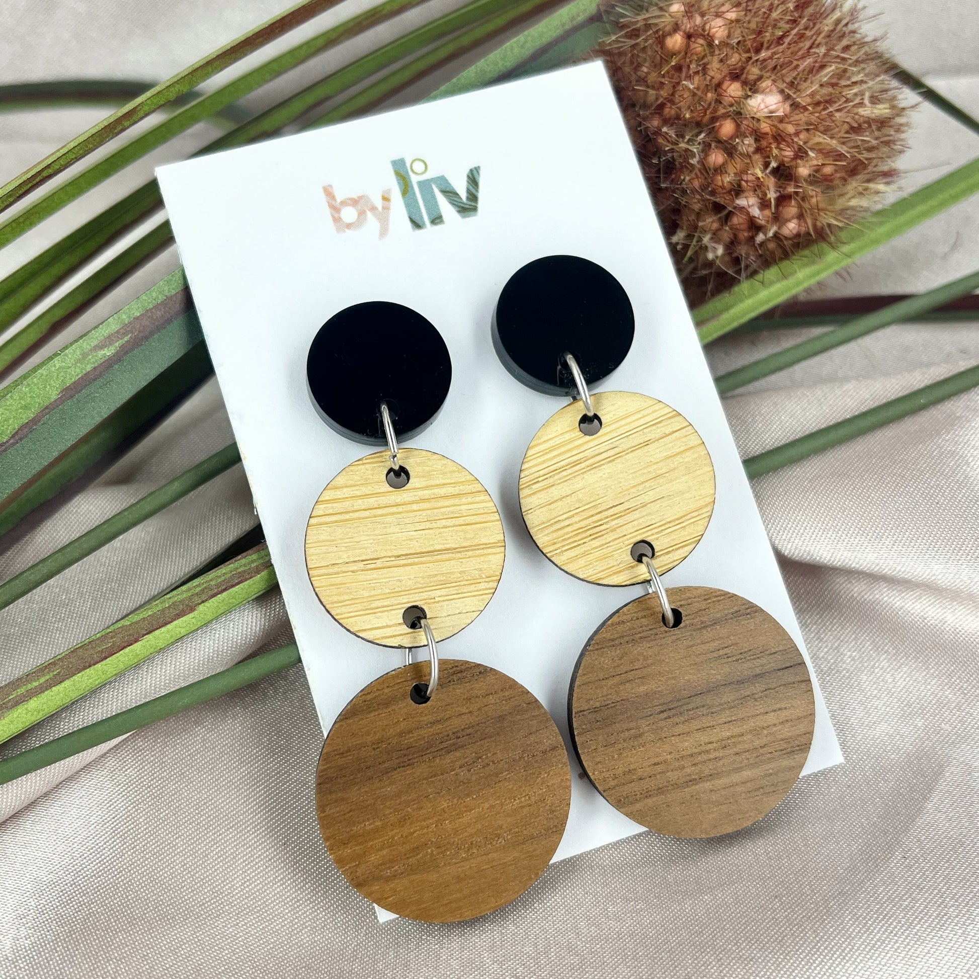 Earthy Trio Statement Earrings