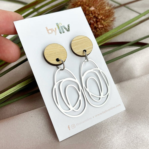 Abstract Stainless Steel Dangles - By Liv