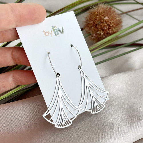 Art Deco Hoop Dangles - By Liv