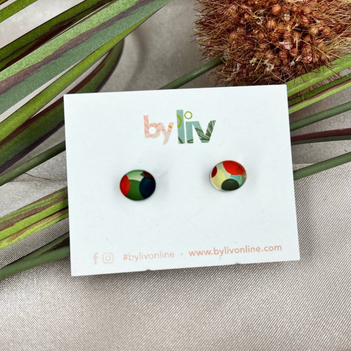 Classic Christmas Confetti Studs - By Liv