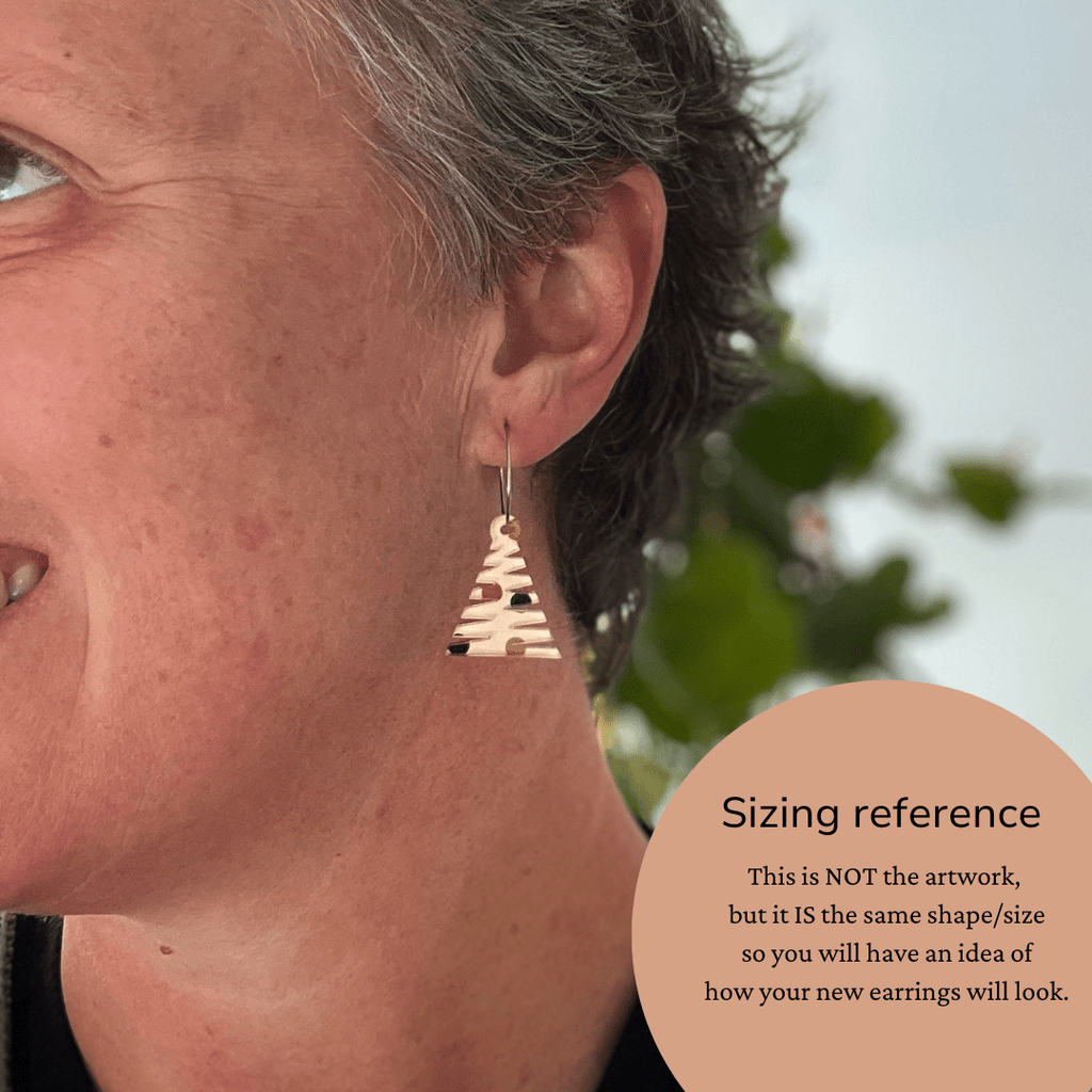 Classic Christmas Petite Zig Zag Tree Earrings - By Liv