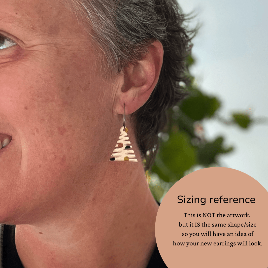 Classic Christmas Petite Zig Zag Tree Earrings - By Liv