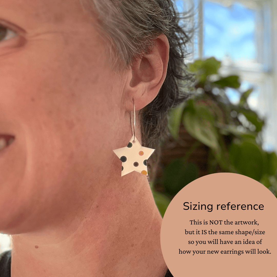 Classic Christmas Statement Star Hoops - By Liv
