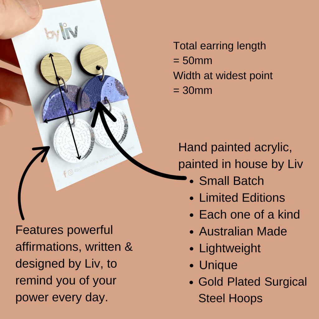 Confetti Garden - Affirmation Dangles - By Liv