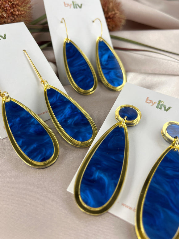 CHOOSE YOUR STYLE: Royal Blue marble glam drops