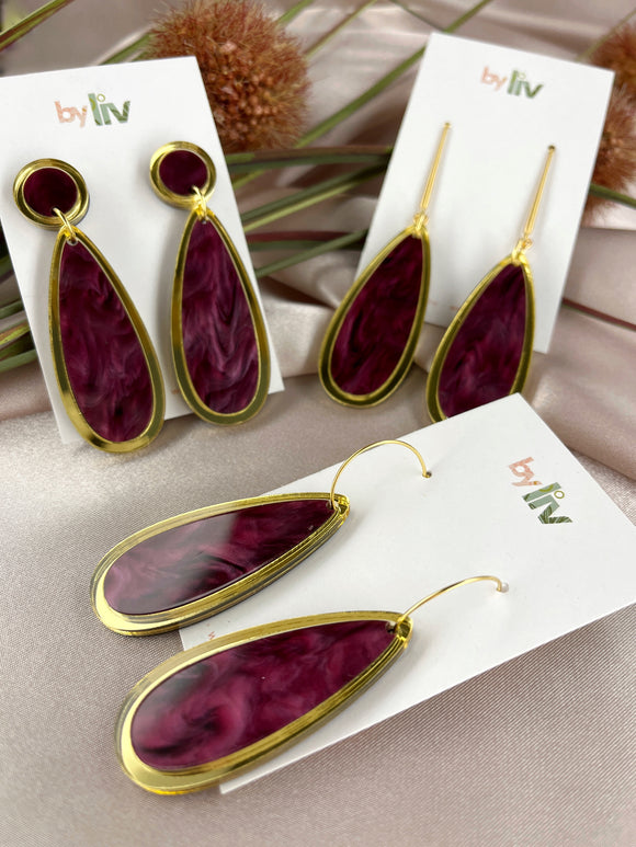 CHOOSE YOUR STYLE: Plum marble glam drops